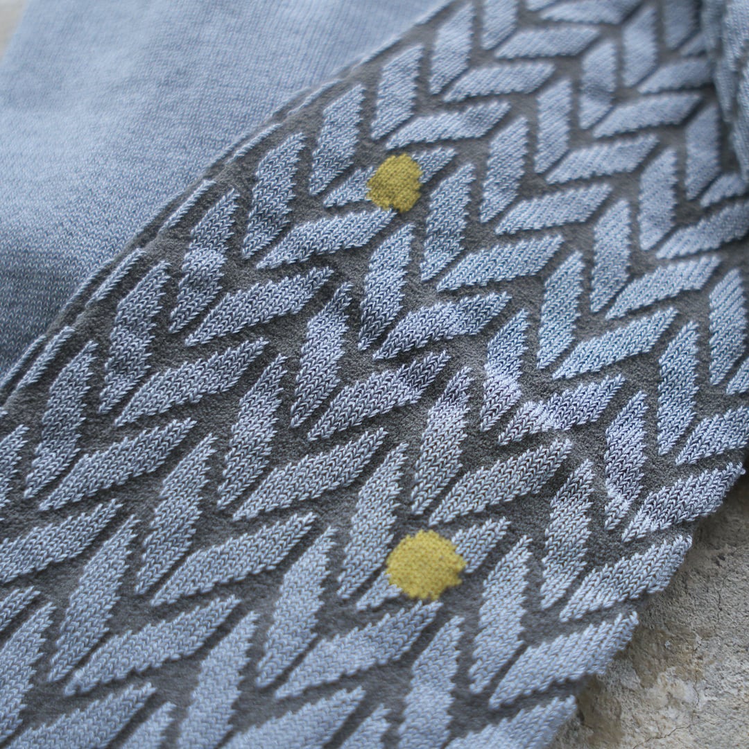 atelier naruse アトリエナルセ 【MODEL】コットン dot x herringbone タイツ