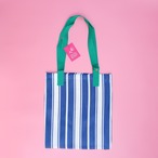 Lila＆Fleur　マーケットバッグwhite×navy
