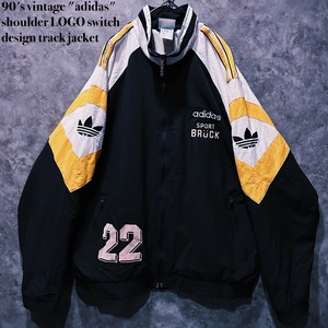 【doppio】90's vintage "adidas" shoulder LOGO switch design track jacket