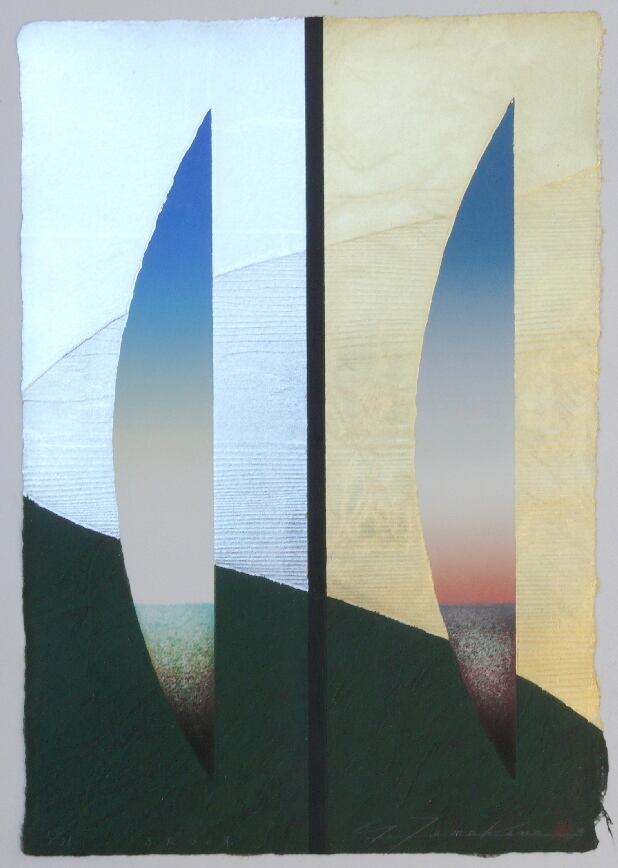 河内成幸。作品 / 木版画「林の中で（塔）」シートのみ | VIVANT ART