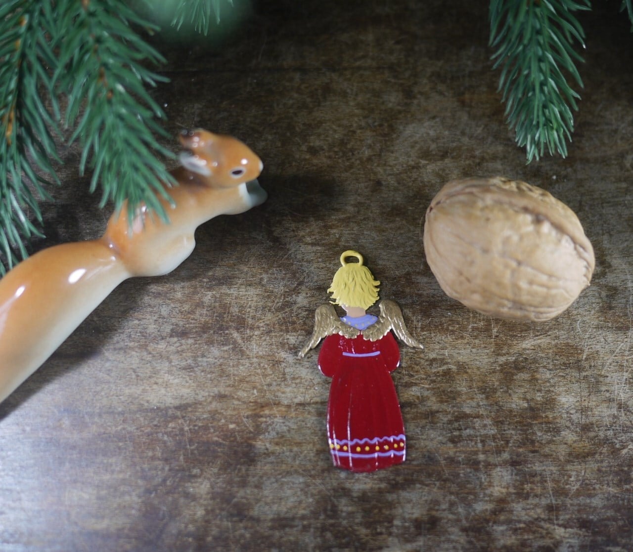 錫の飾り 赤い天使 オーナメント ドイツ | こりすのパン屋Base店