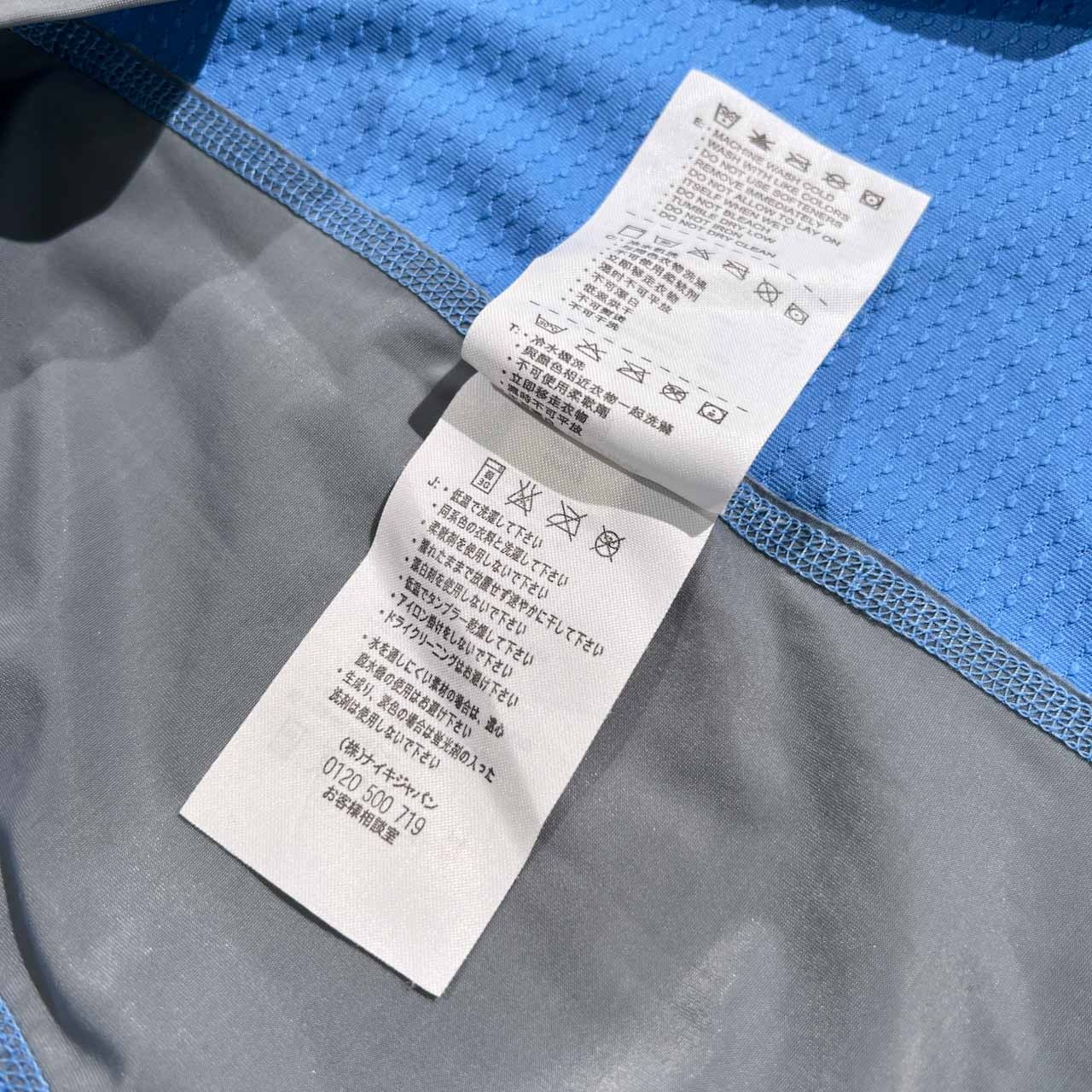 NIKE GOLF ナイキ ゴルフ ハーフジップ 半袖 ポロシャツ ドライストレッチ サイズ M /水色ブルー系×グレー/ゴルフ/スポーツ