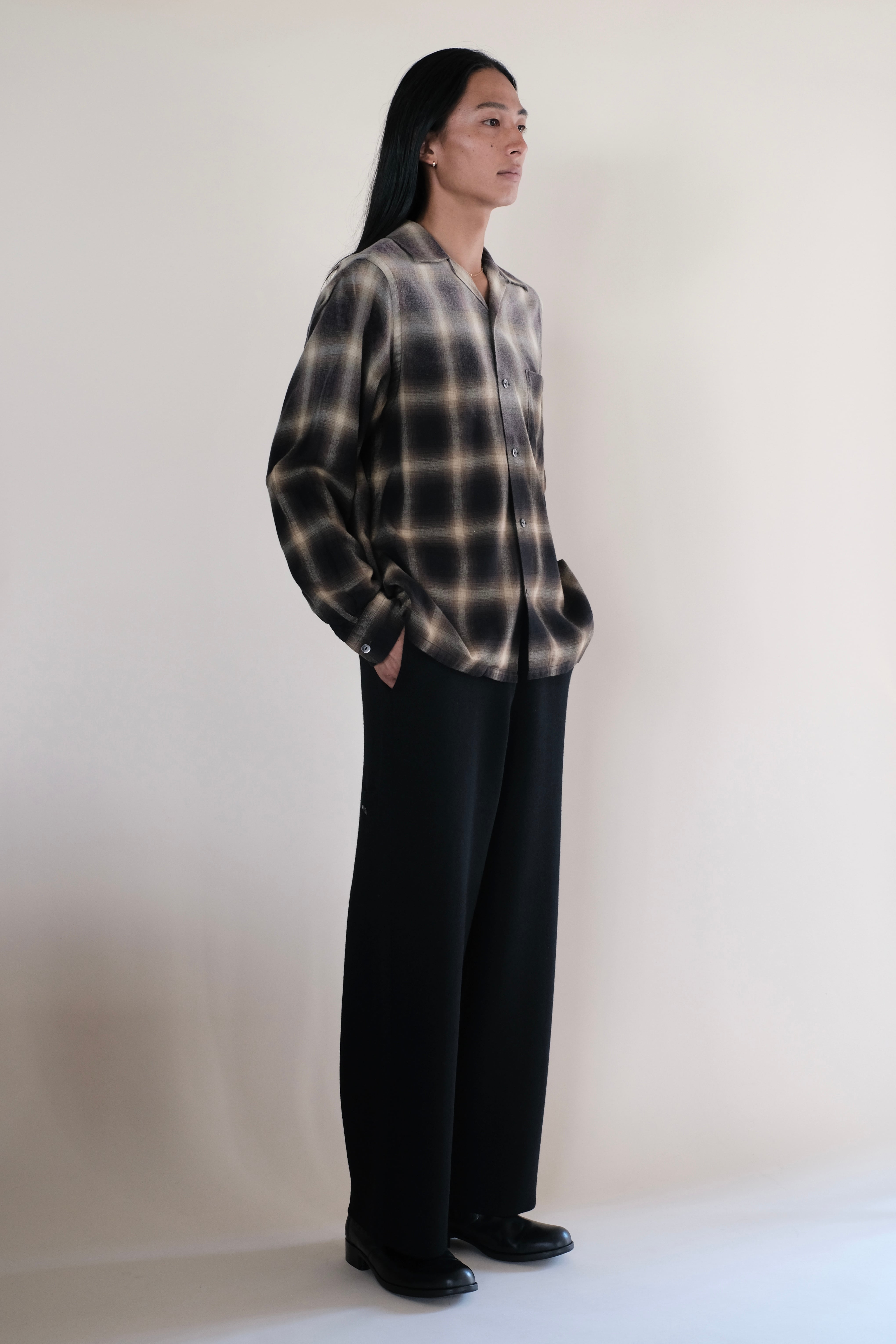 T.T タイガ タカハシ T.T LOT.101 オープンカラー シャツ T.T - LOT.101 Open Collar Shirt - TAIGA TAKAHASHI | ALTERFATE