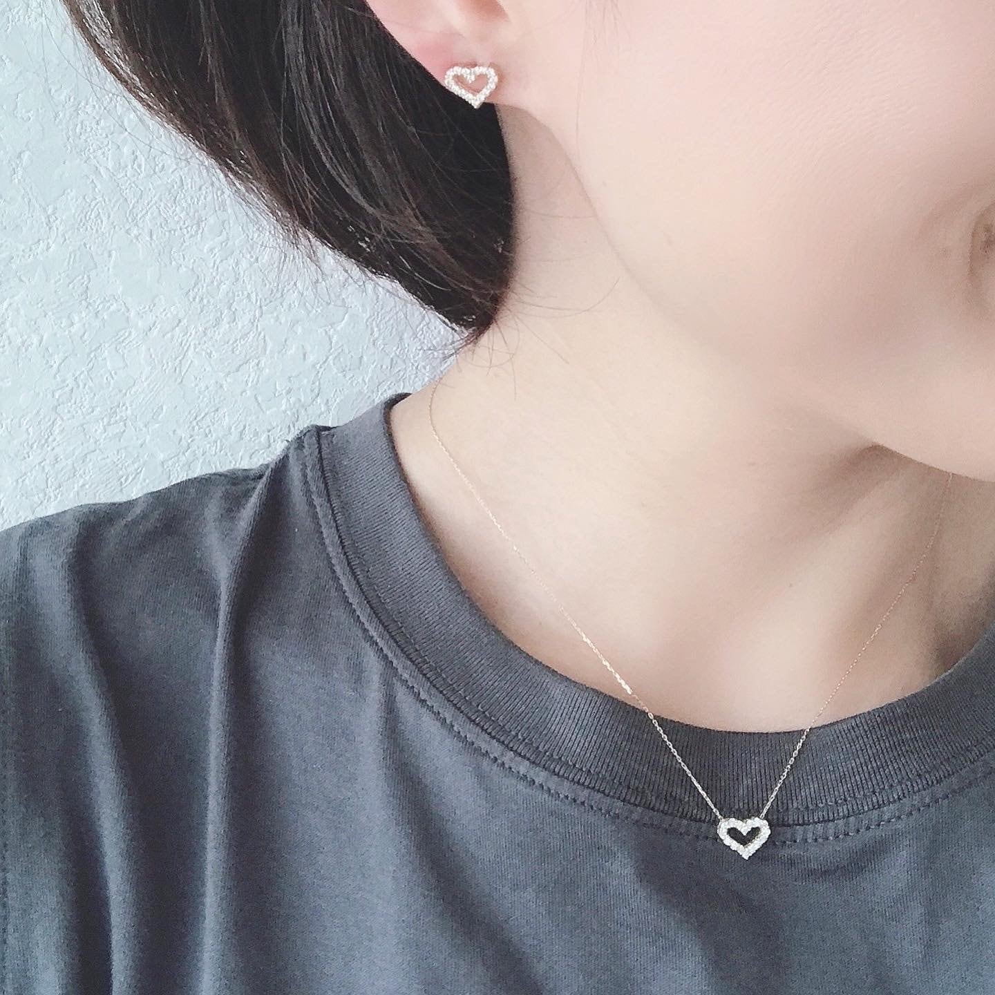 DEUX＞ハートネックレス | BIJOURS