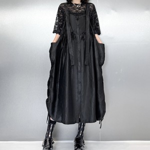 ドローストリングエフォートレスジャンパースカート　R0461