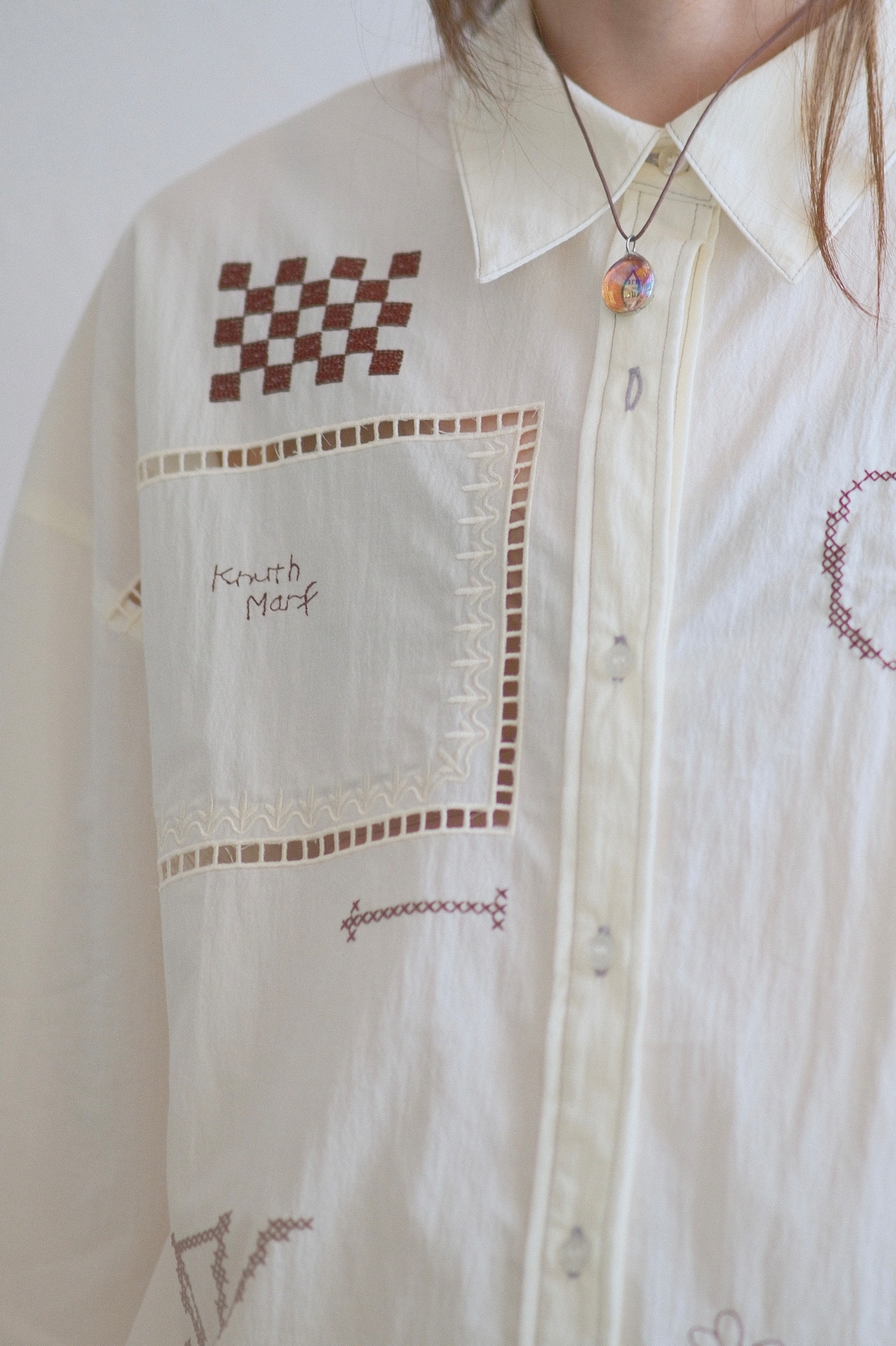 Embroidered Shirt / UNISEX / IVORY - 3