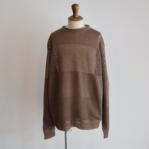 INNAT " OPENWORK PATTERN SWEATER ( Beige ) "