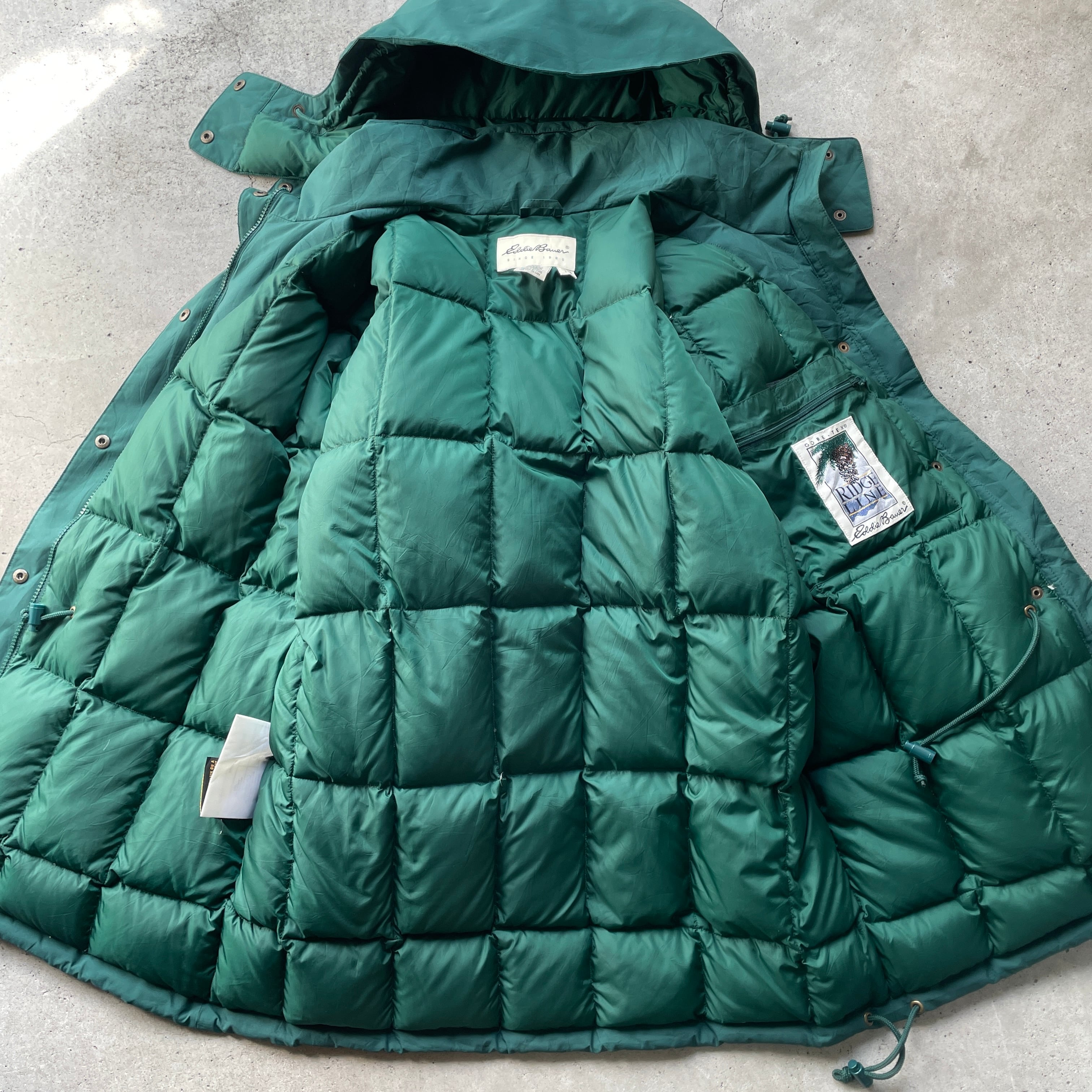 90～00年代Eddie Bauer エディーバウアー RIDGE LINE GORE‐TEX グースダウンジャケット 表記レディースL  実寸メンズL相当 古着 90s 00s ヴィンテージ VINTAGE グリーン 緑【アウトドアジャケット】/グリーン | cave  古着屋【公式】古着通販サイト