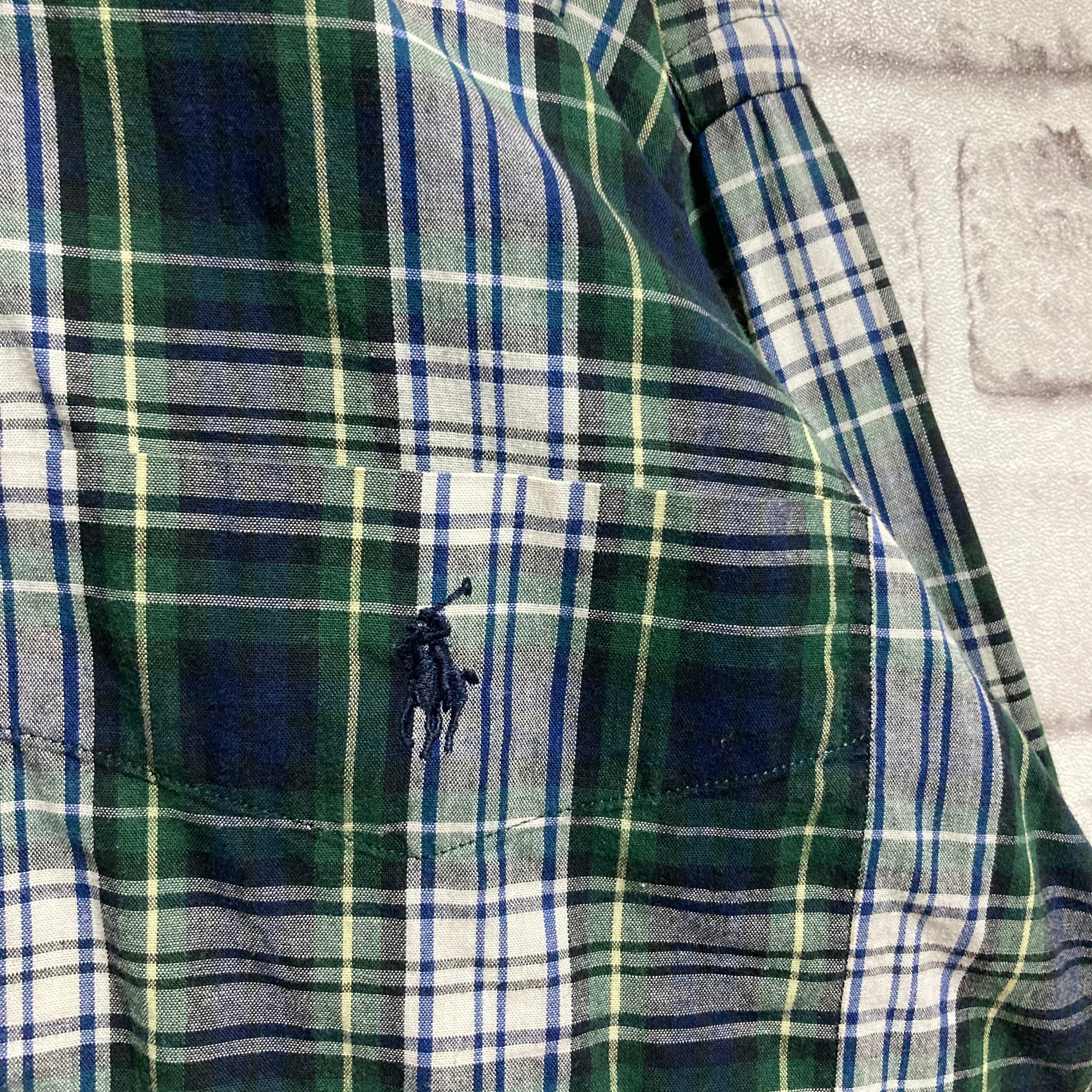 Ralph Lauren】L/S Check Pattern BD Shirt XL相当 90s ラルフローレン ...