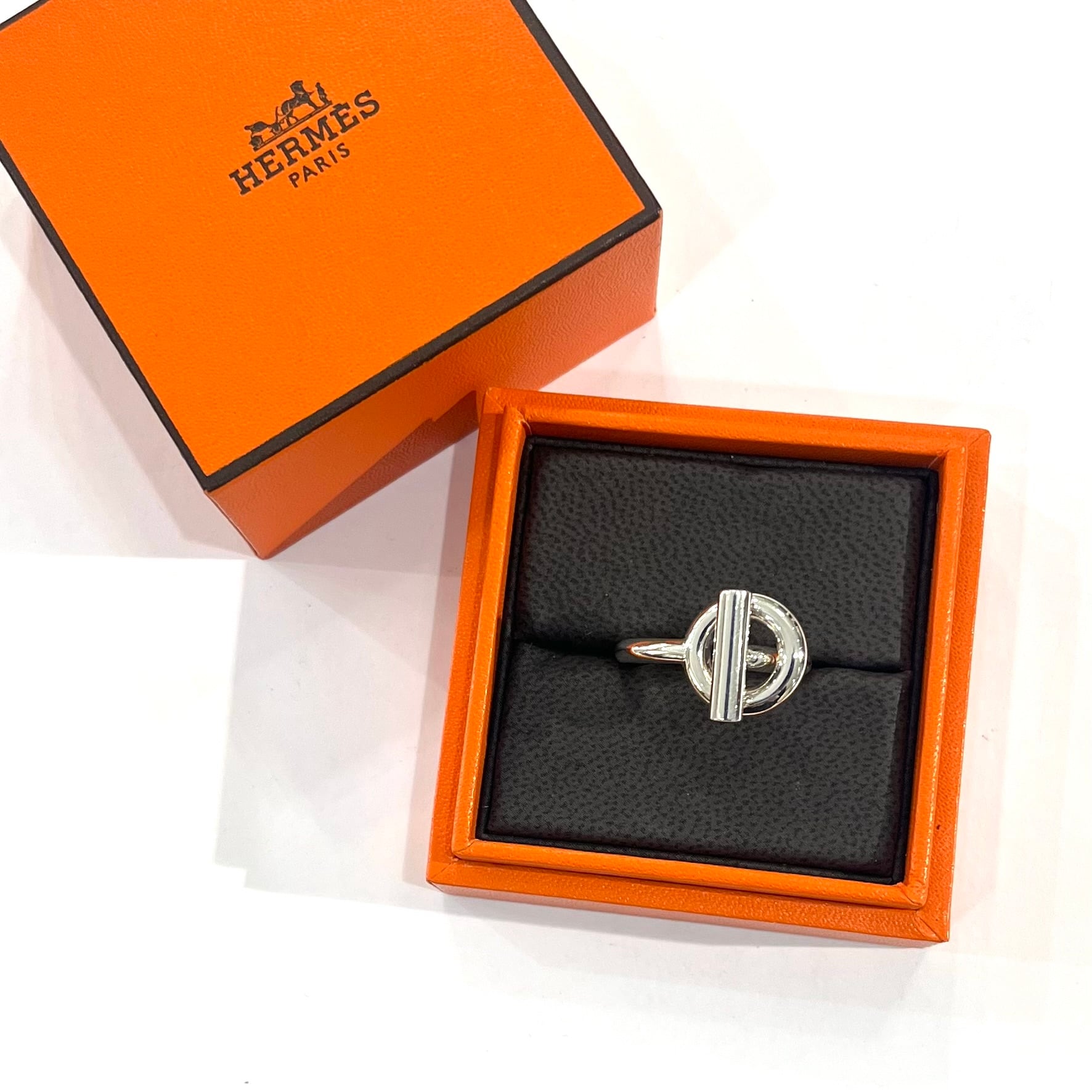 ヴィンテージ　エルメス　イタリーク　58 18号　指輪　リング 希少サイズ【HERMES】【18号58】2642 エルメスEchappeeスターリング