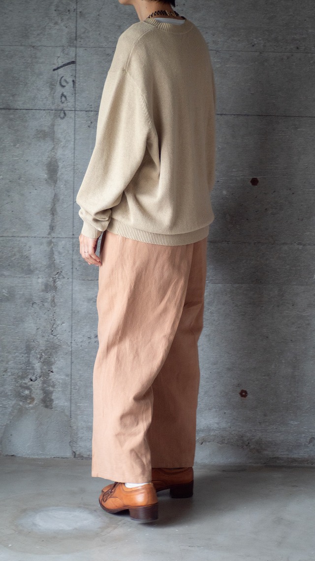 "PARK MILLER" 1990s Linen cotton 2tuck trousers