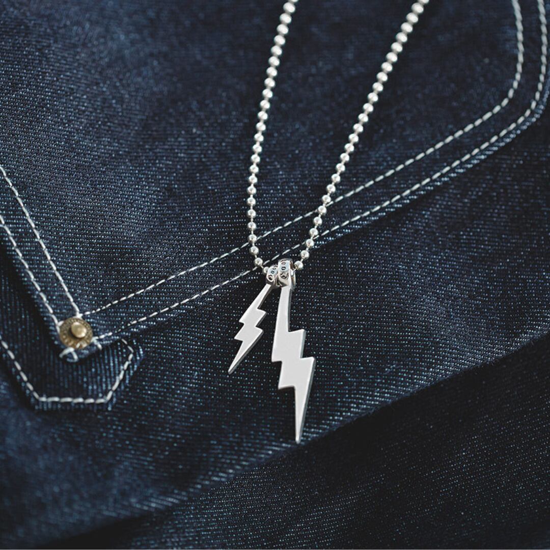 silver lightning bolt pendant small(GV288)