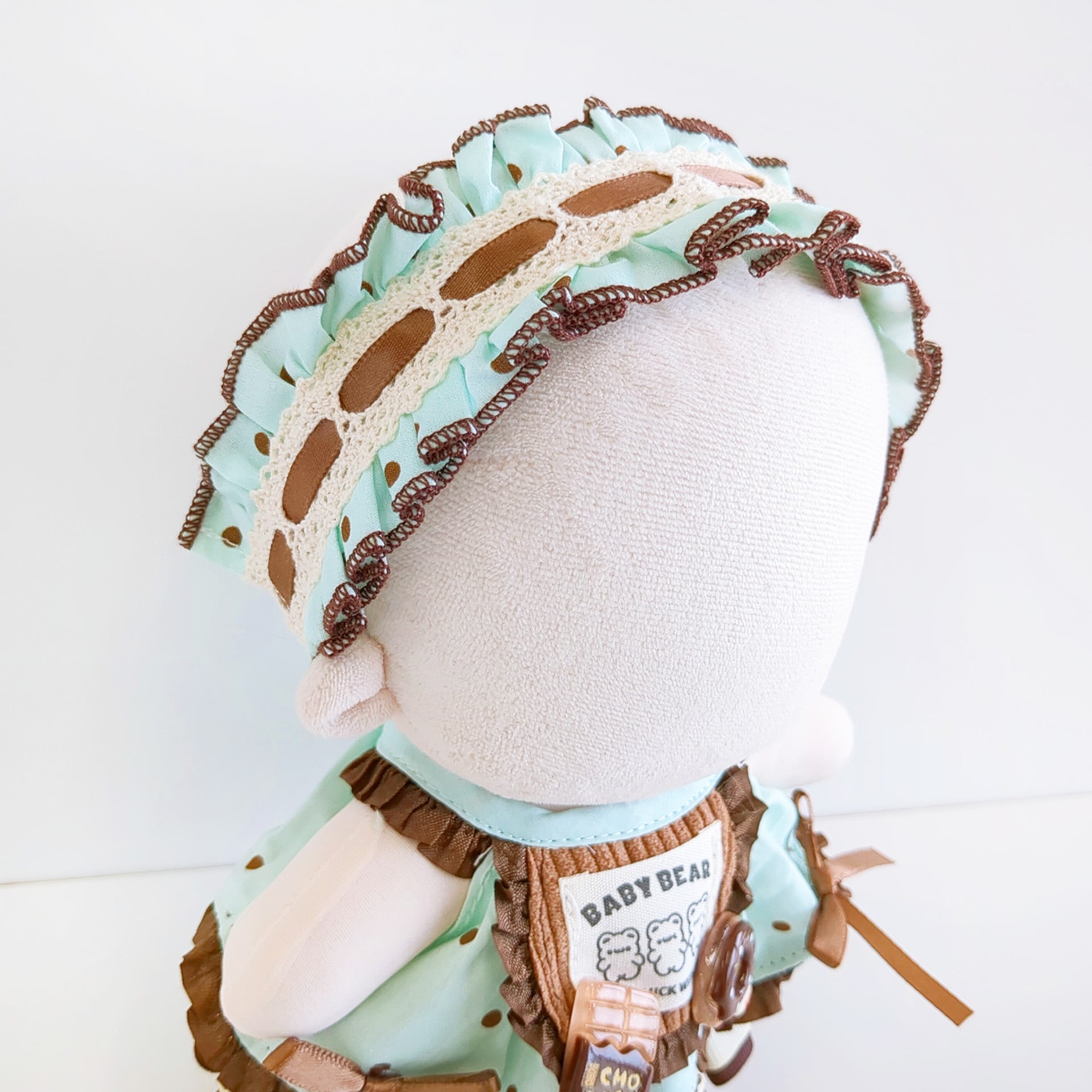 ♡河童♡　犬服　ミントチョコドレス　ハンドメイド 1387【20cm】チョコミントデザートワンピース | Little Closet │ ぬい