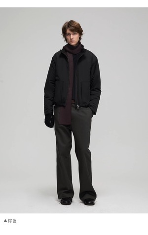 DECESOLO 26AW 混紡ニット ショートマフラー