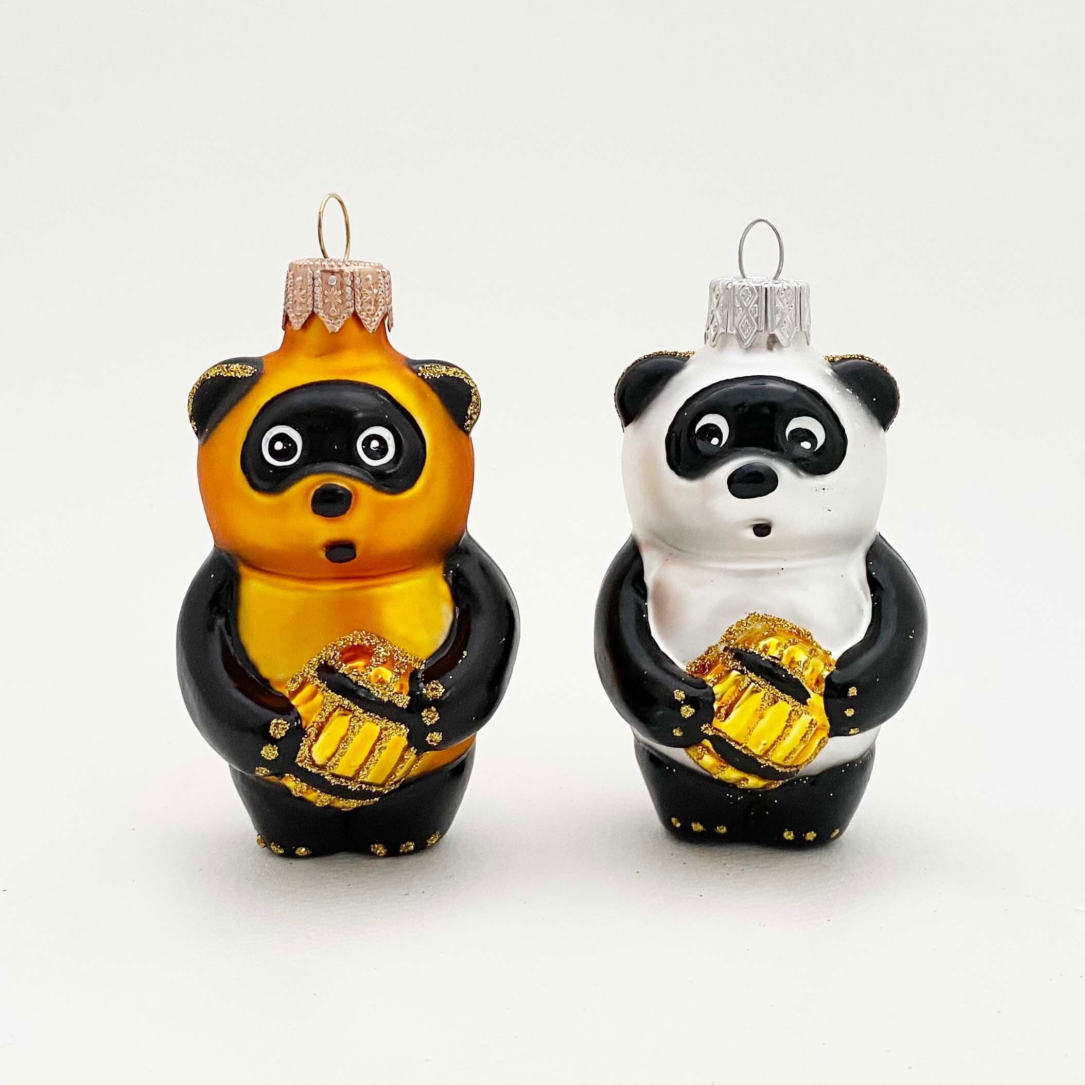 ウクライナ製 ガラスオーナメント(プーさん)