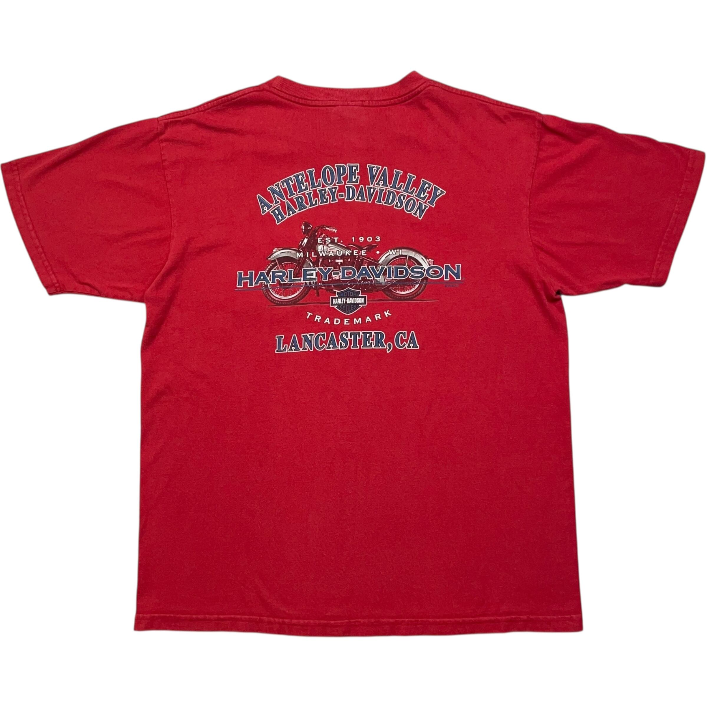 《XL》 Harley-Davidson ハーレーダビッドソン Tシャツ 両面プリント レッド USA製 no.7699