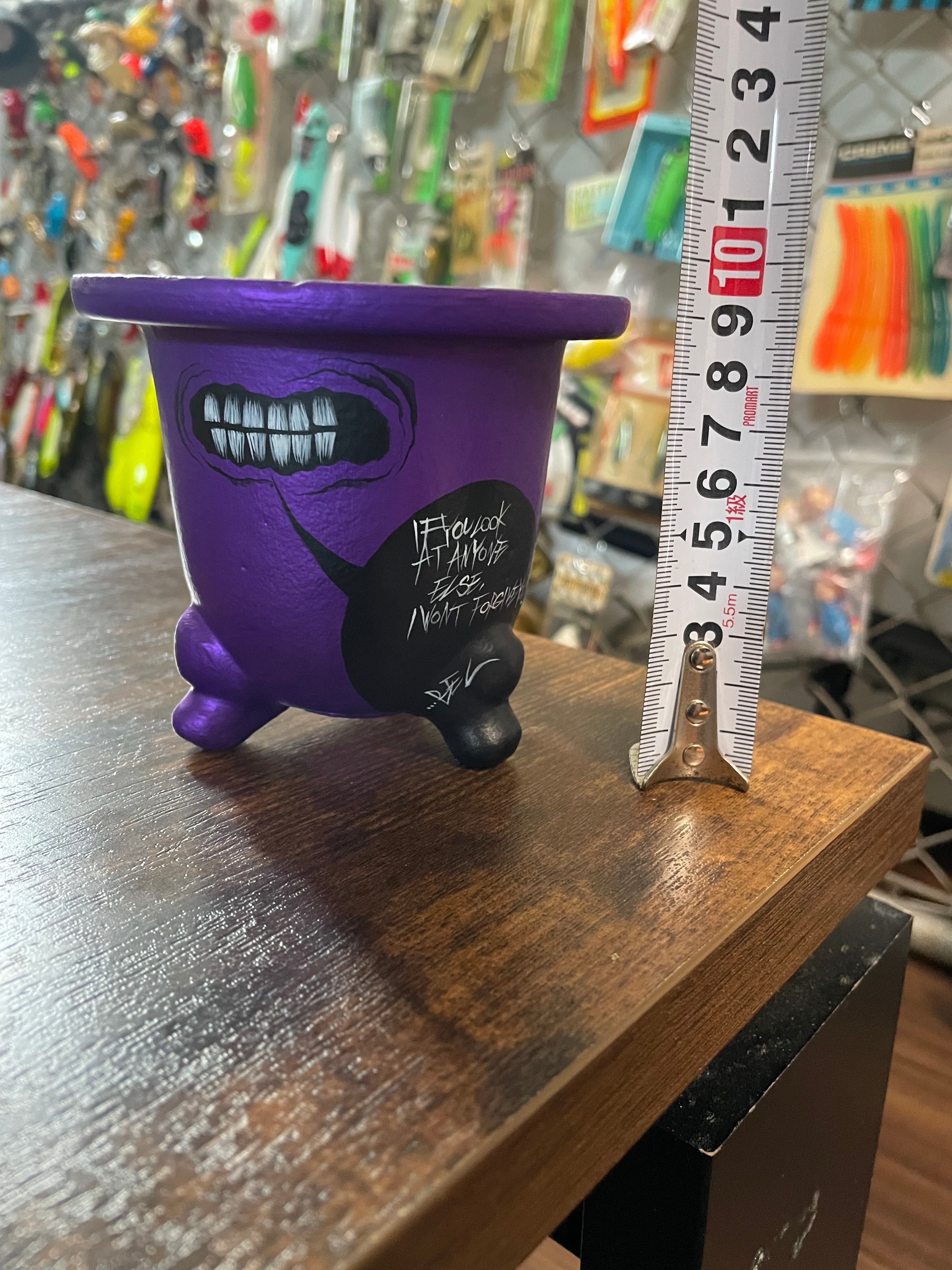 19世紀 フランス アラビア文茶釉台付鉢 アンティーク花台 【公式通販】