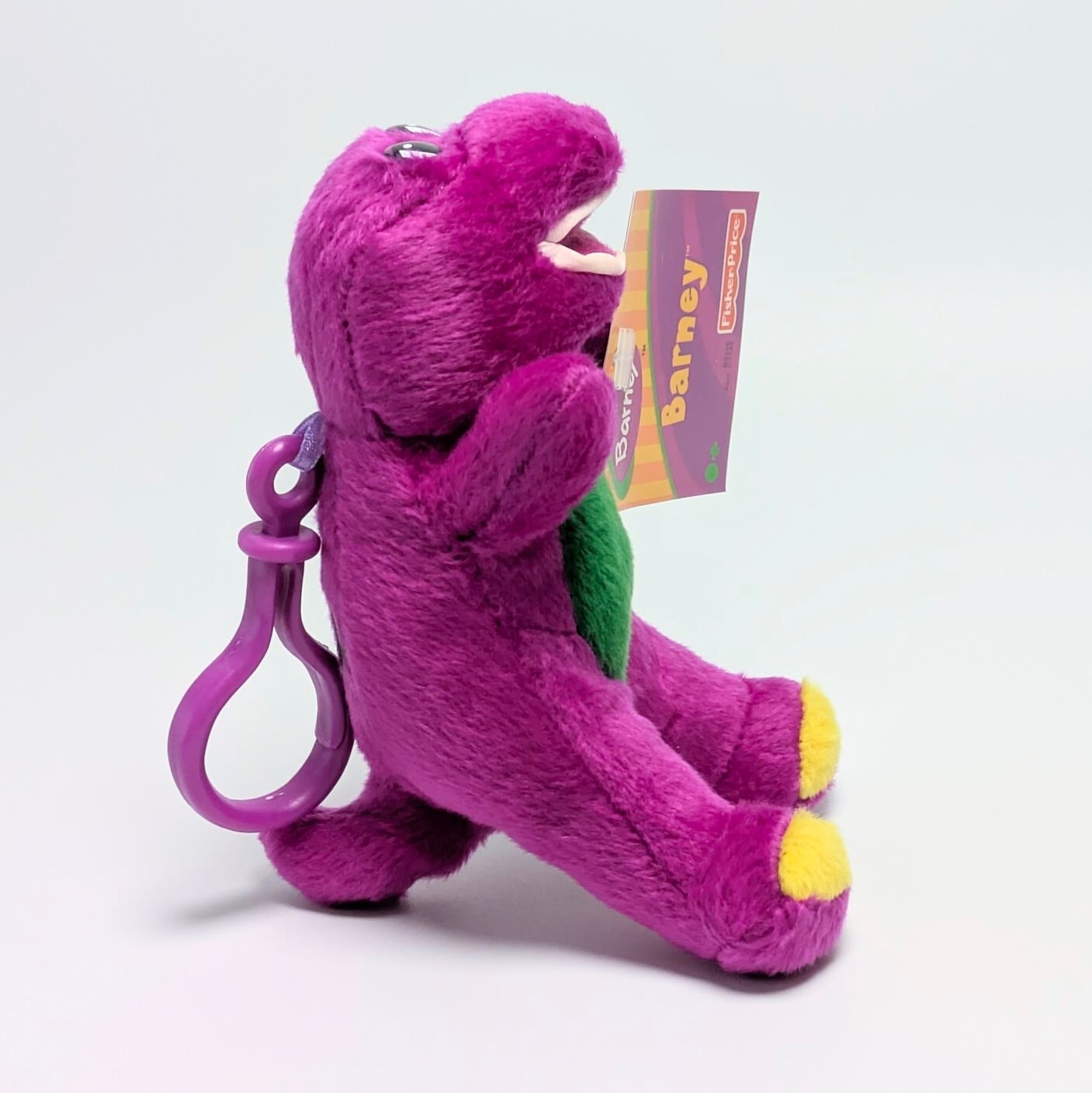 ☆ DEADSTOCK / VINTAGE 2003 ☆【 Barney & Friends ( バーニー&フレンズ ) 】『 Barney 』 ぬいぐるみキーホルダー / プラッシュキーホルダー / マスコット〚アメリカン雑貨 アメトイ〛