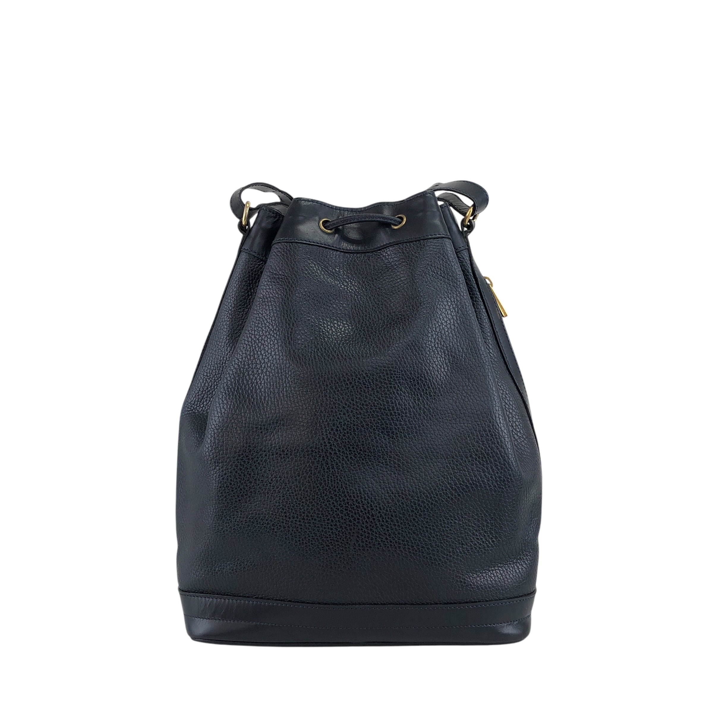 【美品】CELINE 肩掛けショルダーバッグ ヴィンテージ ネイビー イタリア製 CELINE セリーヌ ショルダーバッグ ダークネイビー ガンチーニ レザー