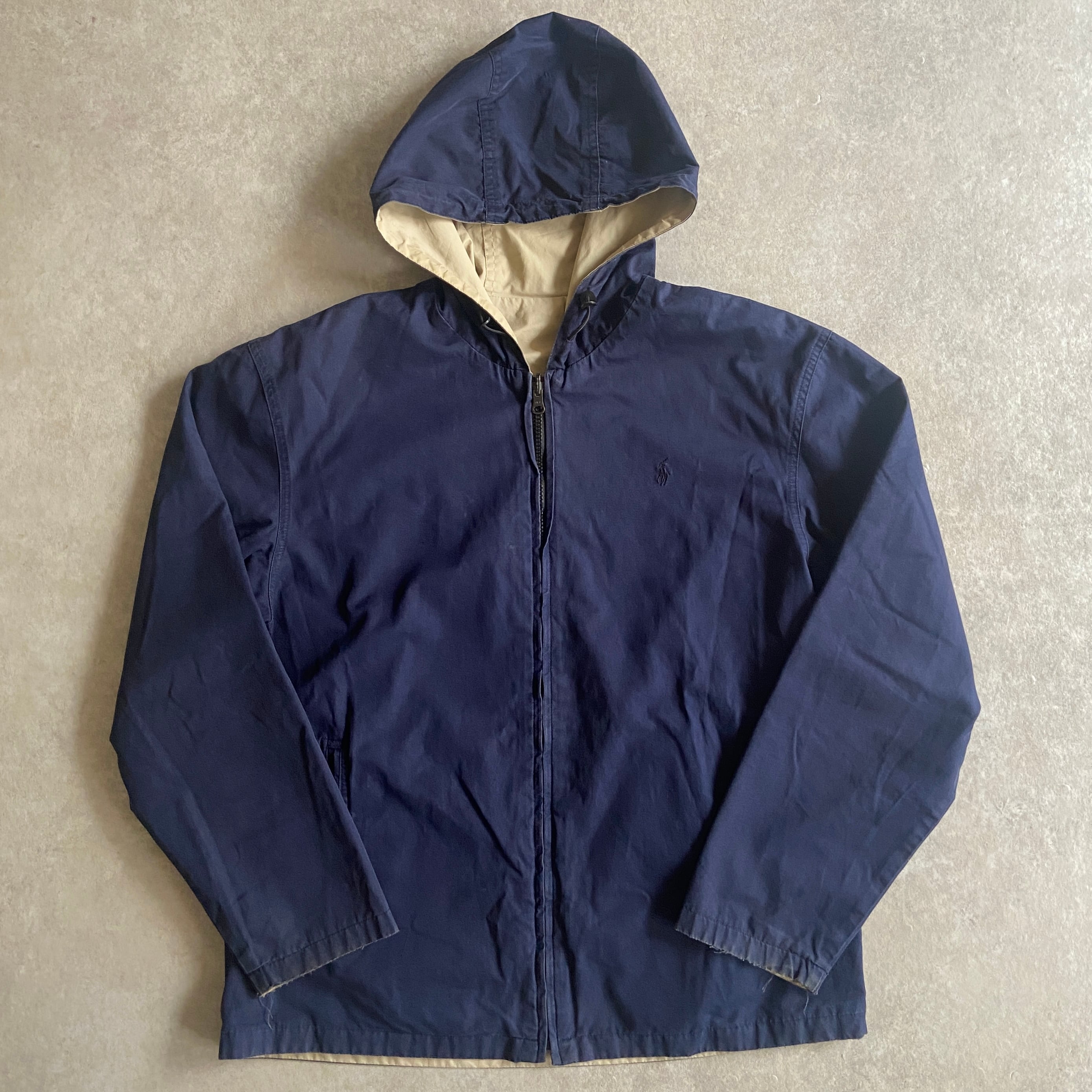 1990s Polo Ralph Lauren Reversible Zipper Parka M H894