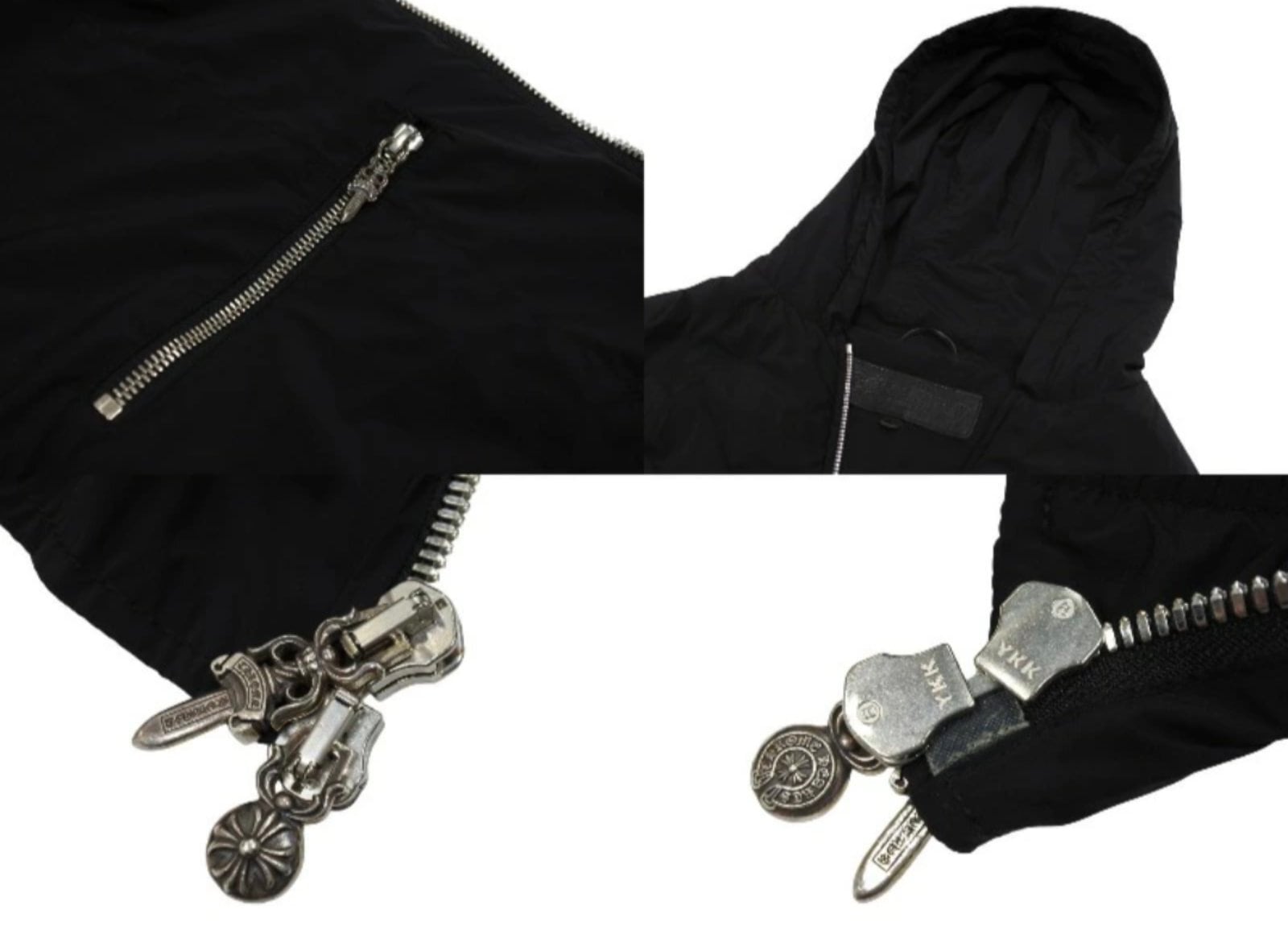 CHROME HEARTS クロムハーツ ライトダウンジャケット ブラック