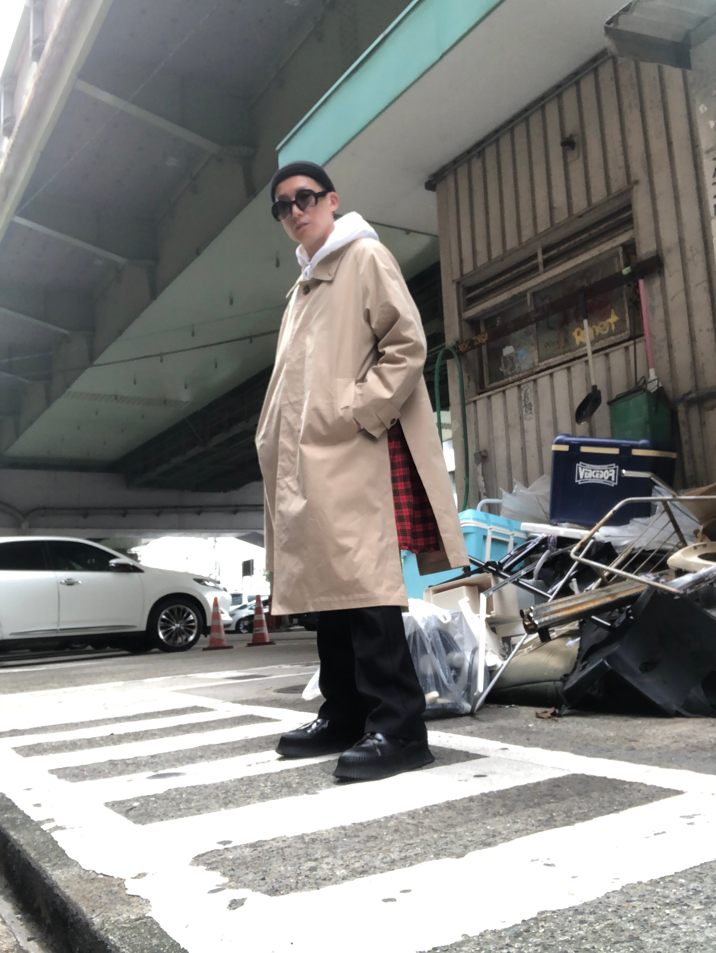RICE NINE TEN』APART LENGTH SLIT COAT/beige SIZE1 | SUKIKIRAI