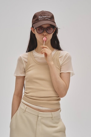 TODAYFUL Seamless Rib Tanktop シームレスリブタンクトップ Sand