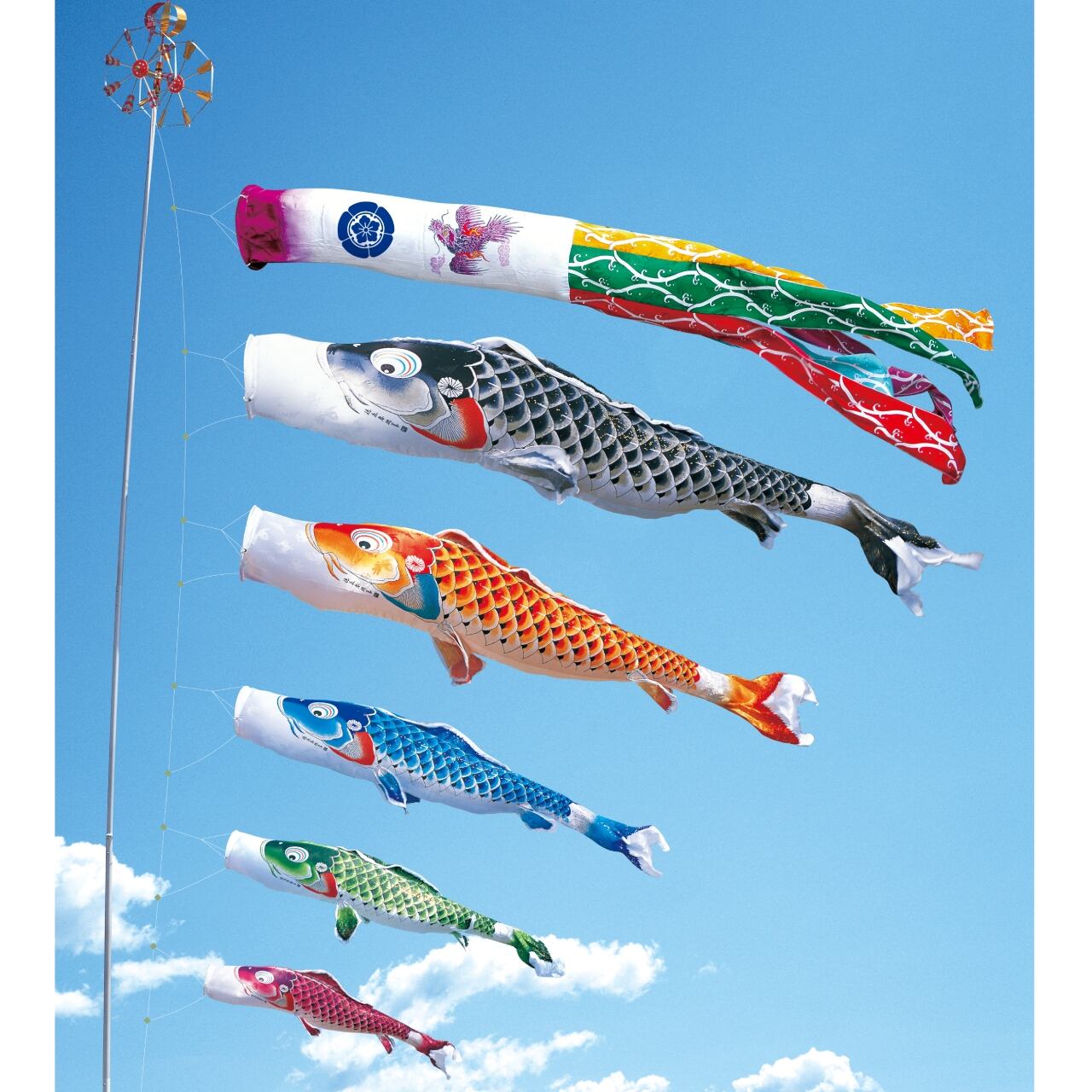 吉兆大型セット　８M８点セット（徳永鯉のぼり）