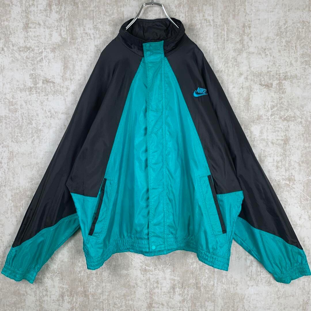 90s NIKE アノラック シルバータグ ナイキ ホワイト XL ハーフジップ