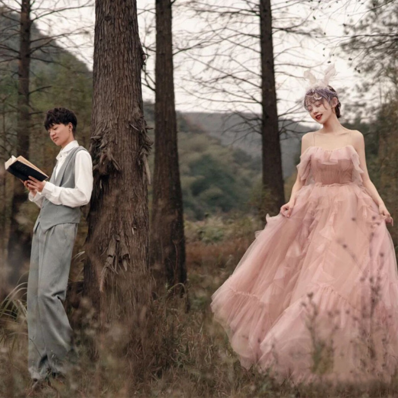 高品質！カラードレス ピンク キャミソール 柔らかく重ねたチュール  