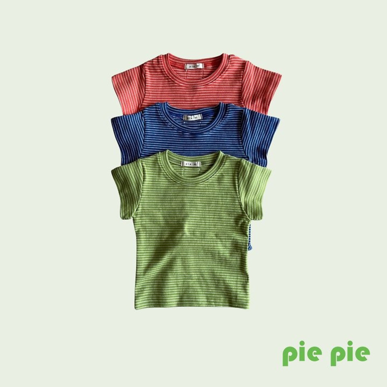 [pie] Burst striped short sleeves / [파이] 터졌다단가라반팔