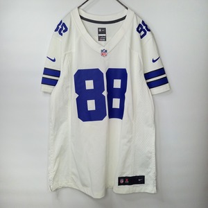 ナイキ　Vネック　フットボールTシャツ　ゲームシャツ　両面プリント　背番号　白