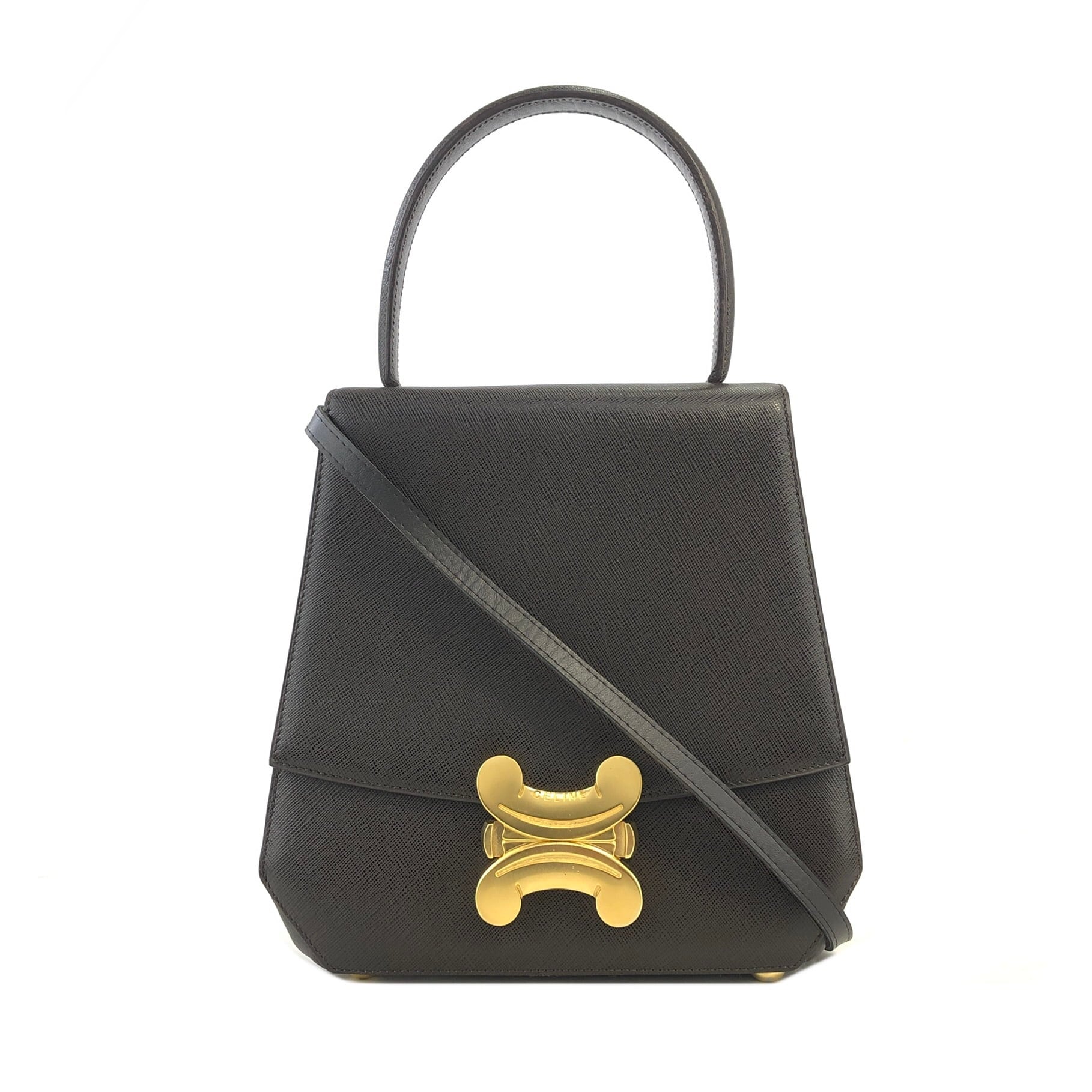 CELINE セリーヌ トリオンフ ロック 型押しレザー 2way CELINE セリーヌ トリオンフ ロック 型押しレザー 2way