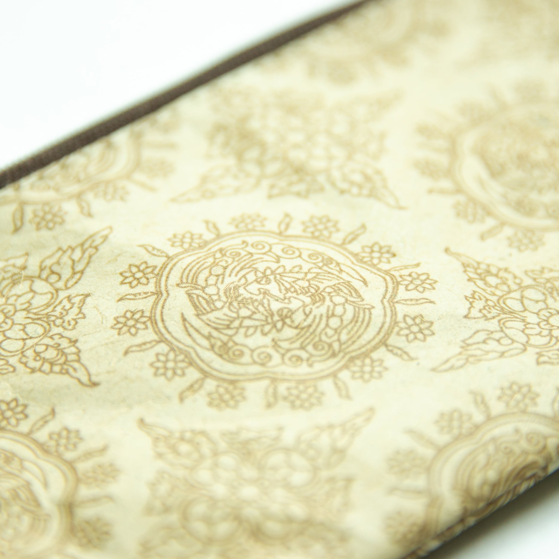 Ashi｜亜紙 Flat Pouch M＊Angkor Wat (BR) 紙ポーチ 遺跡柄