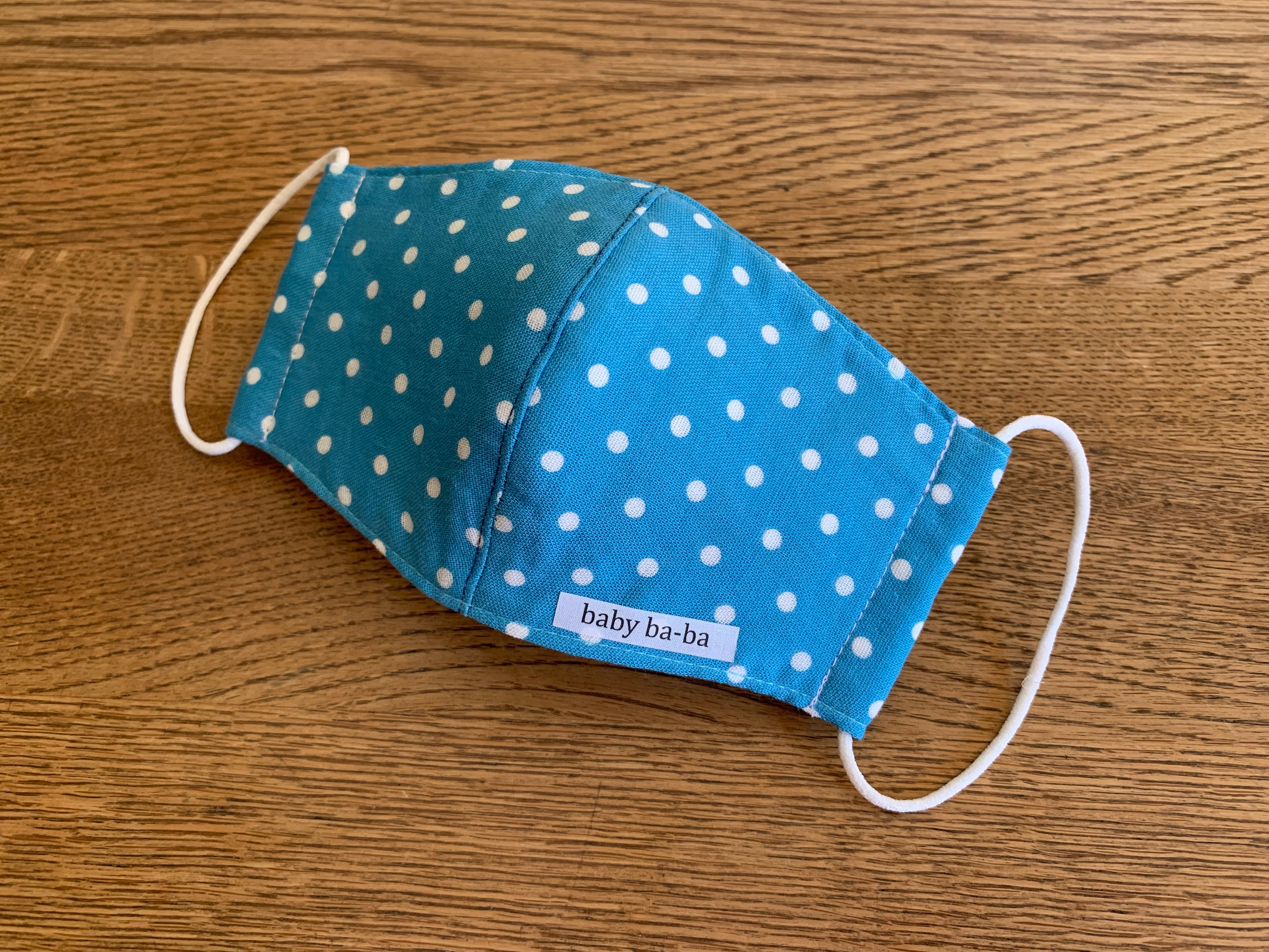 立体マスク 幼児サイズ 3歳 6歳 トルコブルードット Baby Ba Ba ベビーバーバ 立体マスク 幼児サイズ 3歳 6歳 トルコブルードット Baby Ba Ba ベビーバーバ