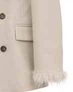 CLANE FAKE FUR DOCKING OVER COAT