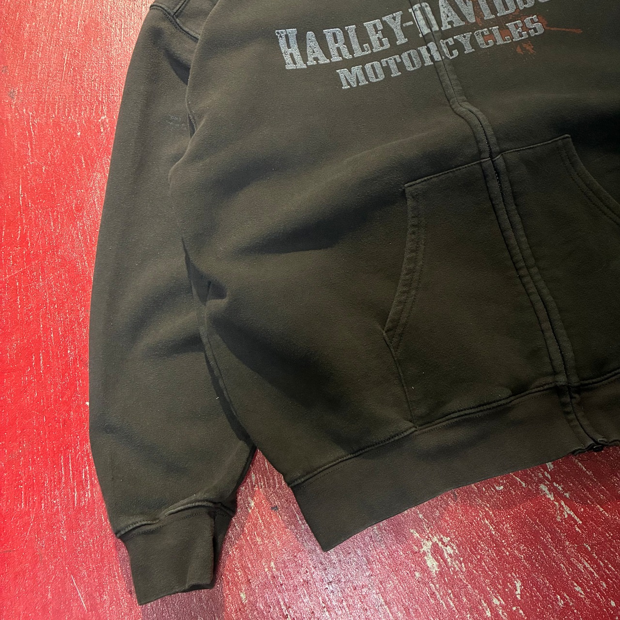 2010s HARLEY-DAVIDSON ジップパーカー　ブラウン　ハーレー