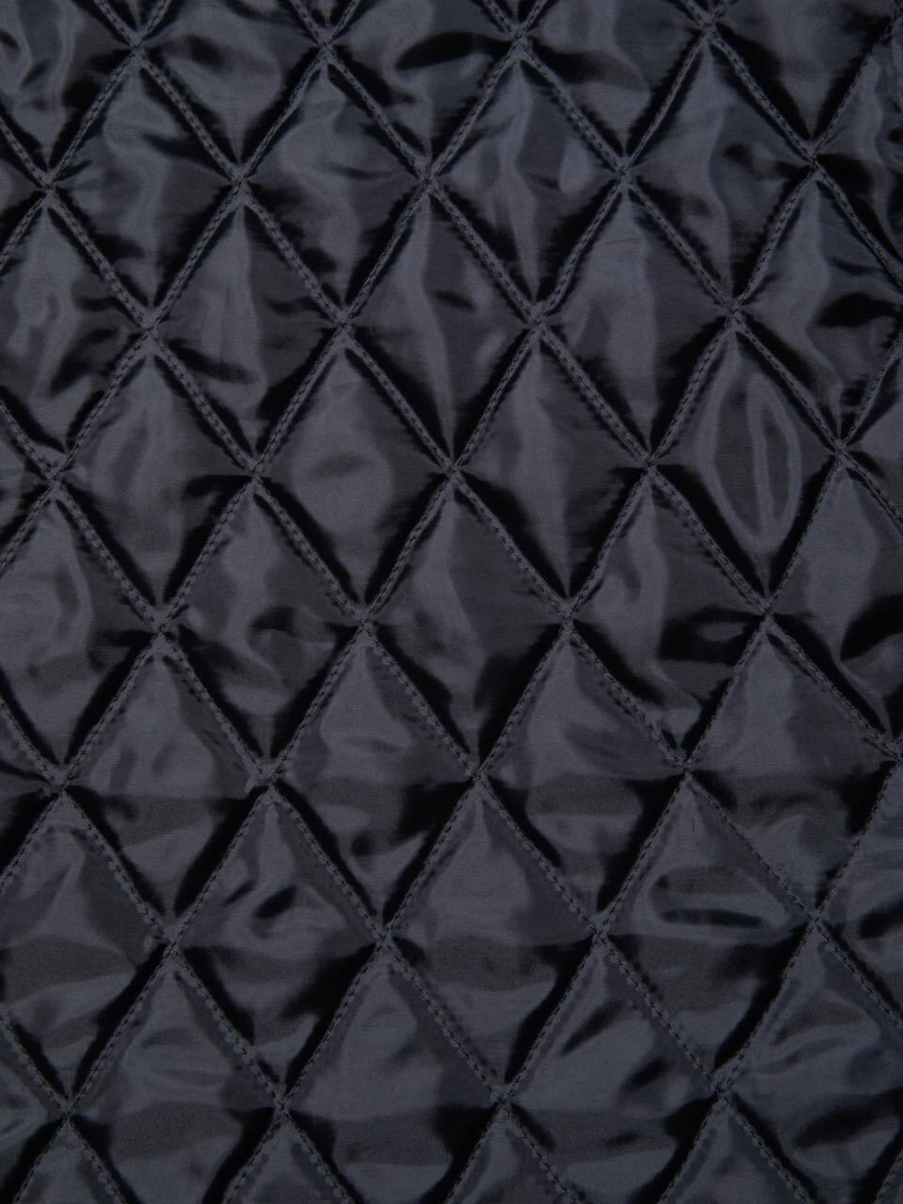 Denim Quilting Shirt Jacket - Black -