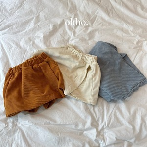 【即納】corduroy wrap skirt pants // ohho