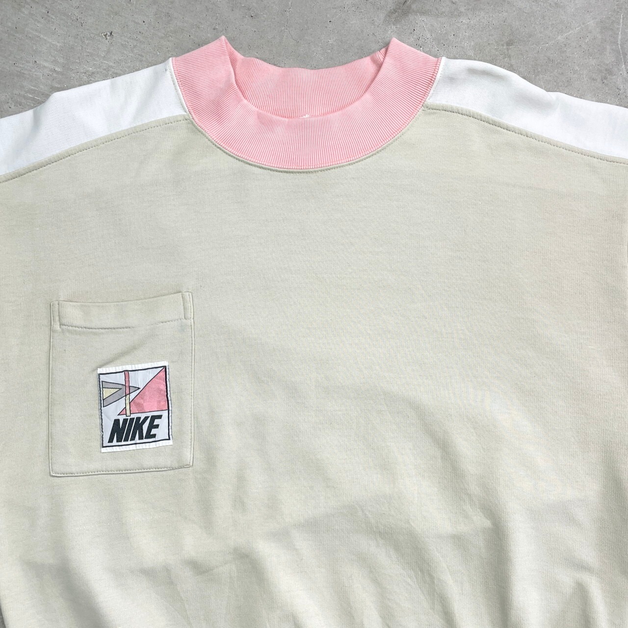 90年代 銀タグ NIKE ナイキ ポケット付き デザインスウェットシャツ 