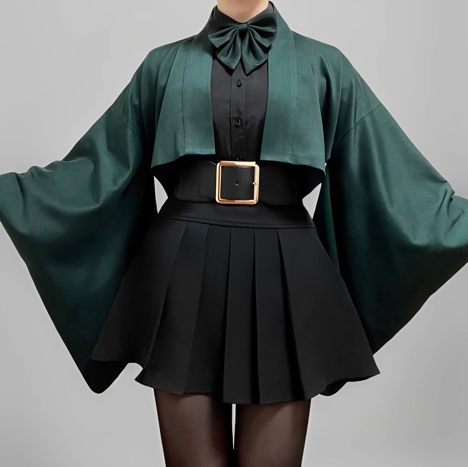 ショート丈の羽織 深緑 | MISAMARU