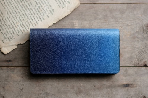 藍染革[shiboai] 長財布 【天藍】