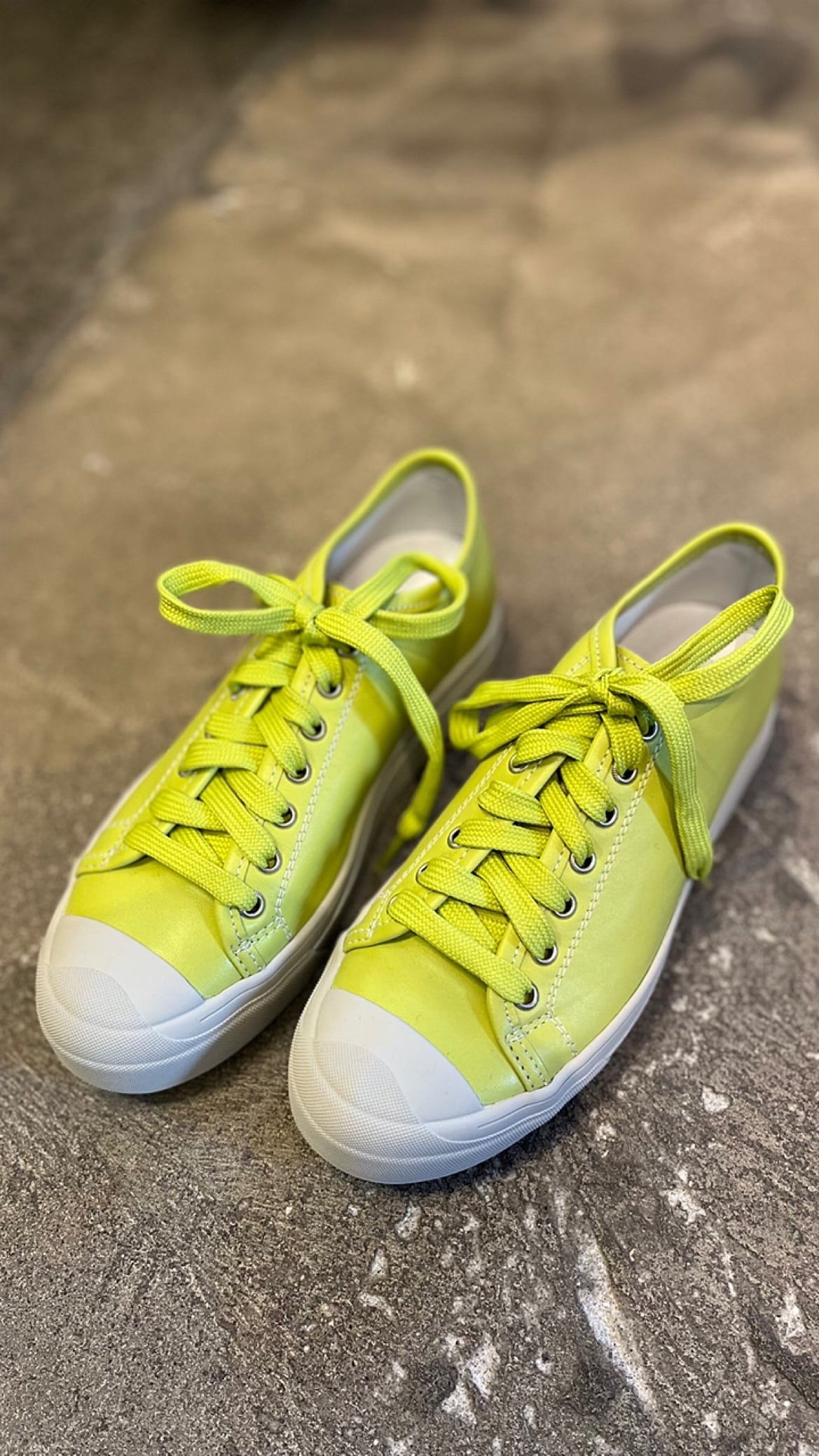 SOFIE D'HOORE-FOLK-: Concealed heel sneakers with rubber cap:ANISE |  biancabrillante