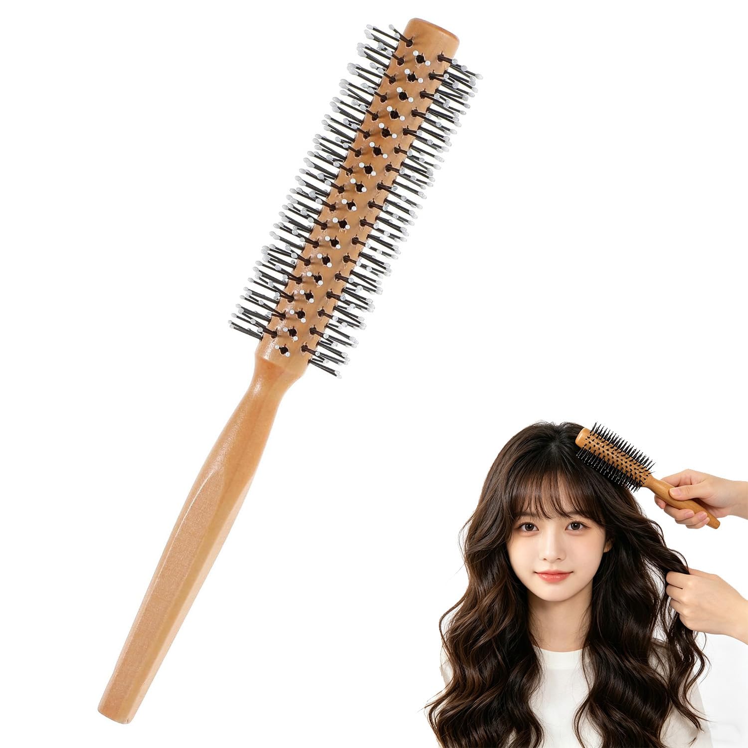 ホットヘアブラシ ヘアアイロンブラシ コードレス ヘアアイロン ミニ