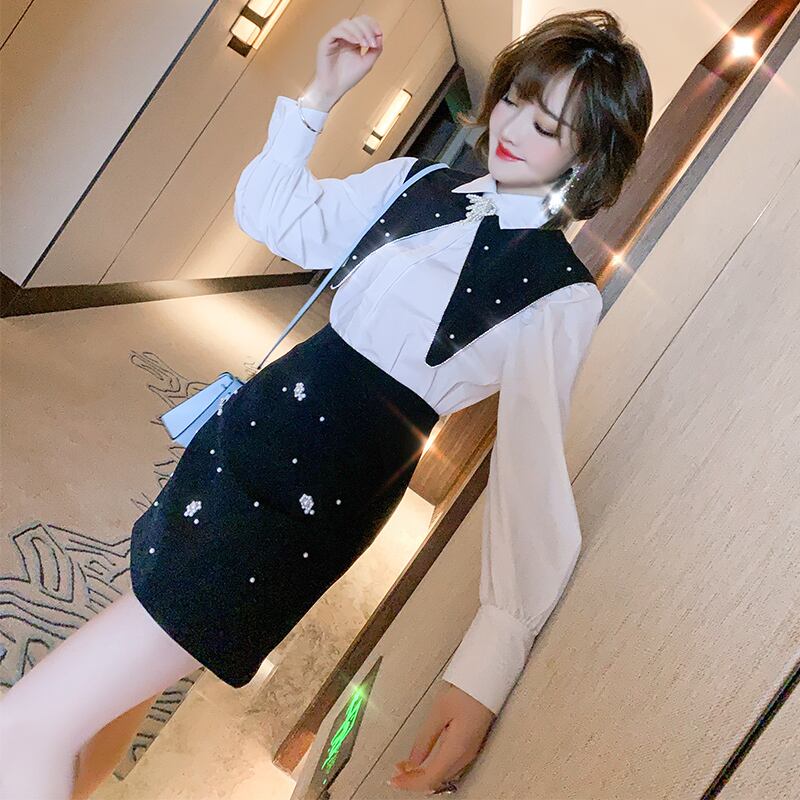 カラーシャツ スプリング 春物 ステッチ MIUCO8201486599