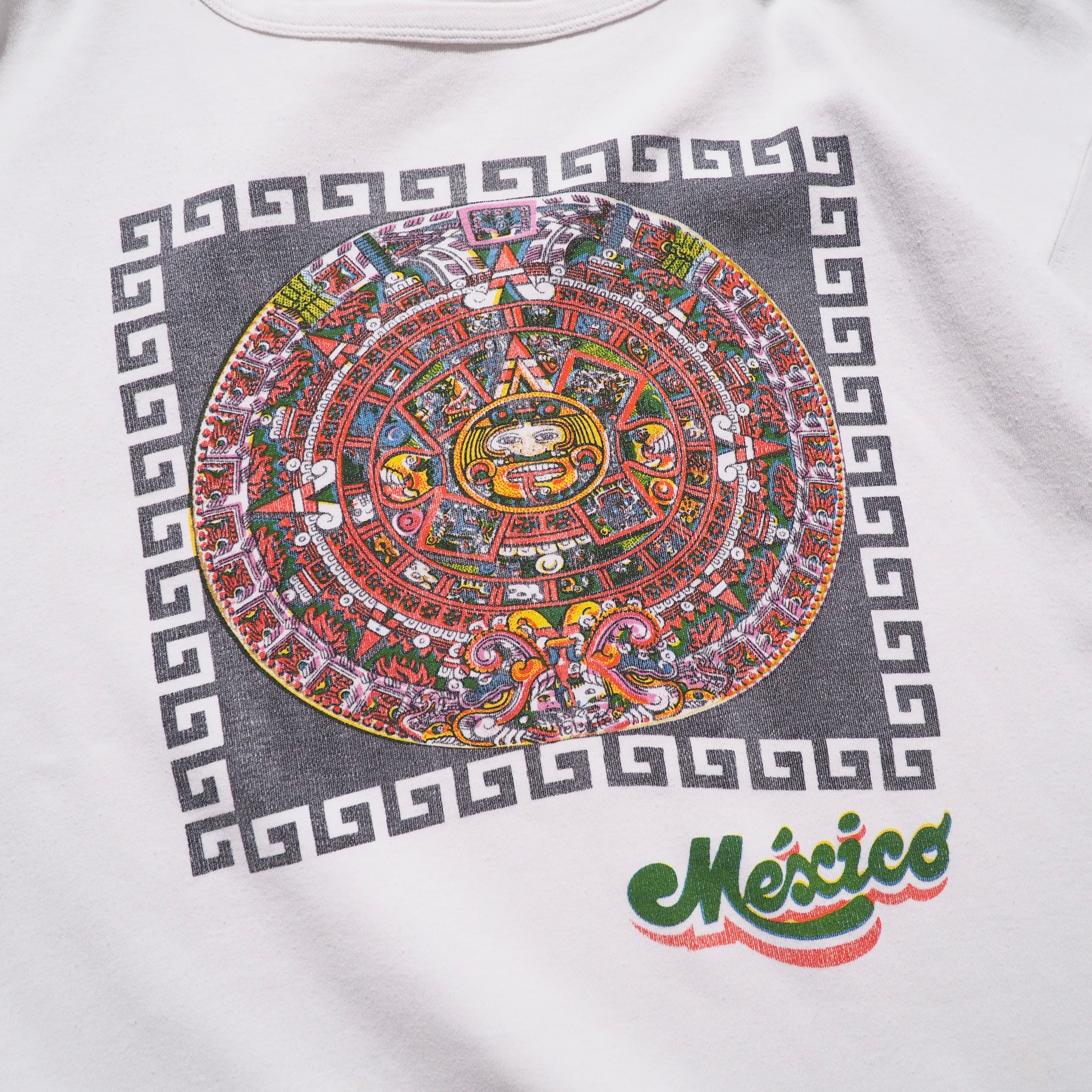 " 曼荼羅 " Mexican Art printed Vintage loose SS Tee