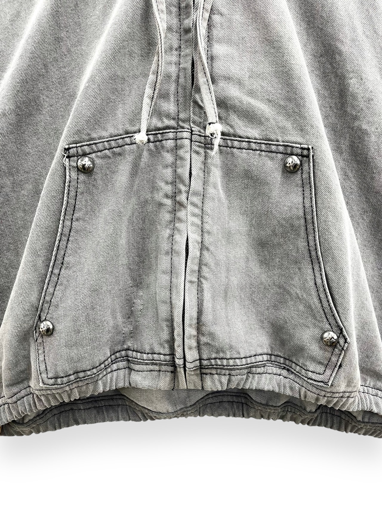 【LOVE KILLER】studs plate zip up denim hoodie