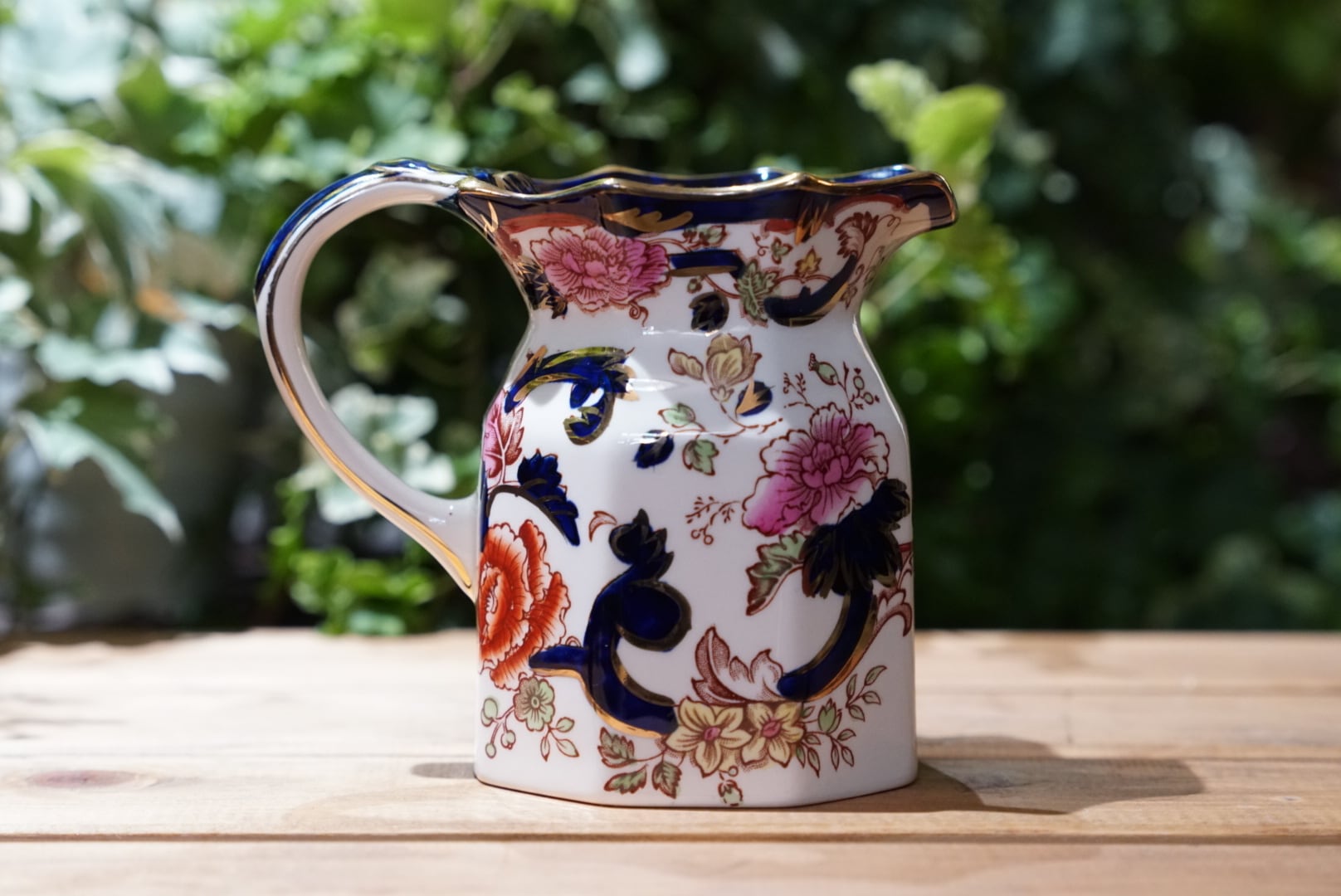 メイソンズ ブルーマンダレイ ゴールドマスク フラワーベース  花瓶 Mason's (メイソンズ ) Blue Mandalay (ブルーマンダレイ) ミルク