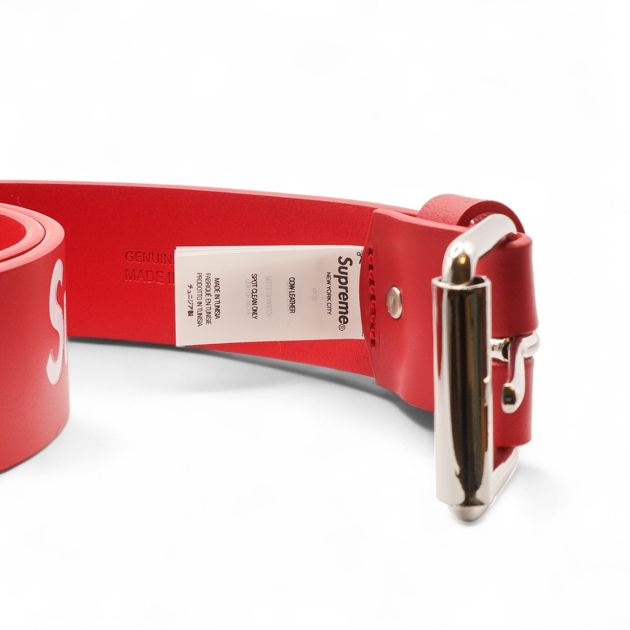 ◤Supreme シュプリーム◢ リピートレザーロゴベルト XL レッド Supreme シュプリーム Repeat Leather Belt logo レザーベルト RED