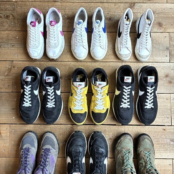 1点物◇ナイキNikeブレイザーLow白青スニーカー古着26メンズレディース